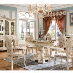 【公爵世家】法式贵族大理石圆餐桌